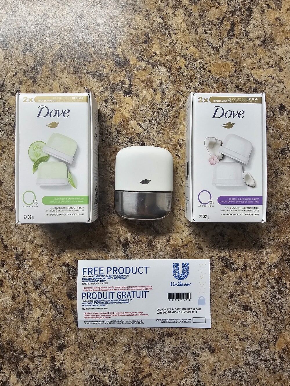Dove Refillable Deodorant + Coupon